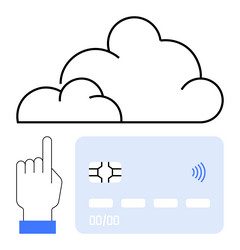 digital payment concept with cloud integration vector image
