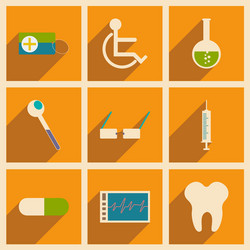 flat with shadow concept and mobile application vector image