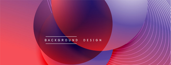 gradient circles with shadows techno vector image