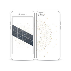 mobile smartphone with an example of the screen vector image