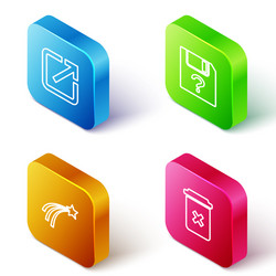 set isometric line open in new window unknown vector image