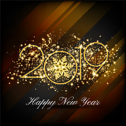 2019 happy new year greeting card background vector