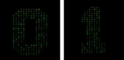 digital number 01 binary code design vector image