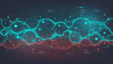 futuristic database processing and storage method vector image