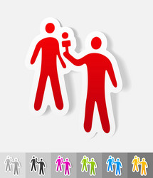 realistic design element interviewer vector image