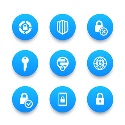 security icons set secure transaction vector image