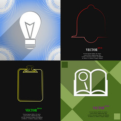 set of abstract backgrounds with different web vector image