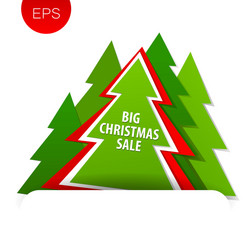 Big christmas sale tree vector