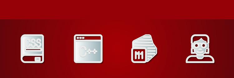 set books about programming software processor vector image
