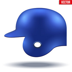 blue baseball helmet vector