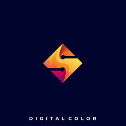 Cube letter s design template Royalty Free Vector Image