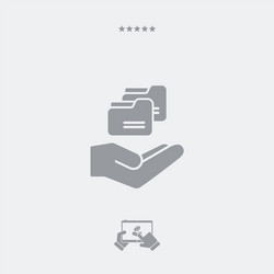 Service offer - folder backup minimal icon vector