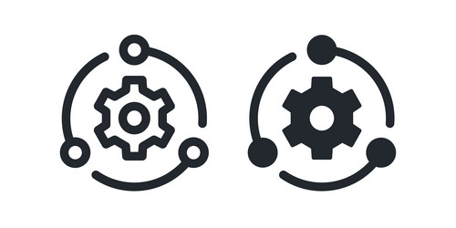 workflow icons in a minimalistic style vector image