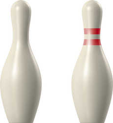 Red Bowling Pin with Stripes Royalty Free Vector Image