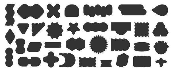 monochrome sticker brutalist labels vector image