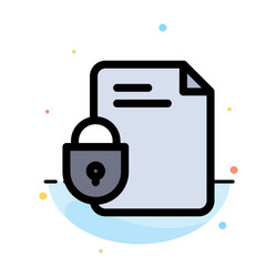 file document lock security internet abstract vector image
