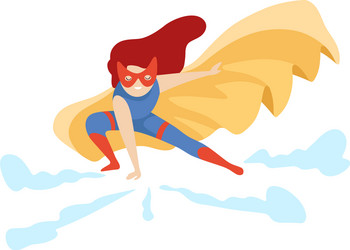 girl wearing superhero costume cute super child Vector Image