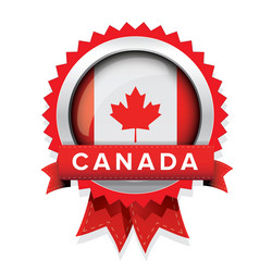 Canada flag badge vector