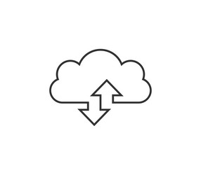 Cloud data icon vector