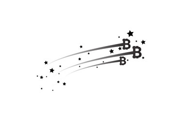 bitcoin coin with fast speed motion lines vector image