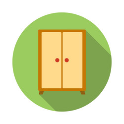 Wardrobe icon set flat style Royalty Free Vector Image