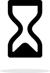 Hourglass ended icon on white background vector