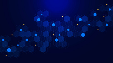 abstract molecular structure with hexagons vector image