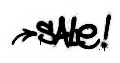 Graffiti Sale Word Spray Vector Image