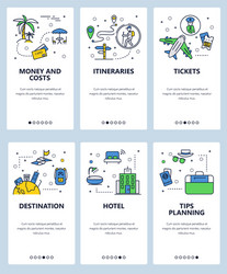 line art web and mobile app template set vector image