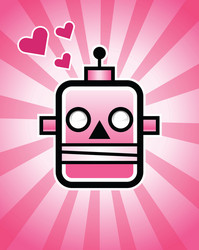 Retro Robot Icon Vector Image