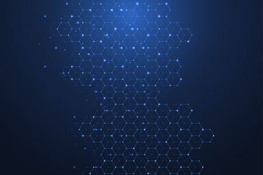 technology abstract lines and dots connect vector image