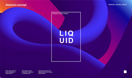 abstract design template with 3d flow shapes vector image