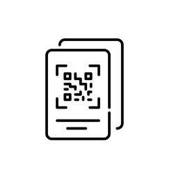 Id card with a qr code pixel perfect editable vector