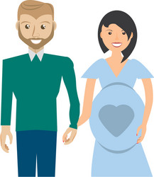 Pregnancy couple happiness image vector