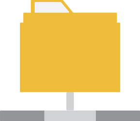 technology data file folder server vector image