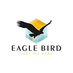 Eagle bird fly wing logo Royalty Free Vector Image