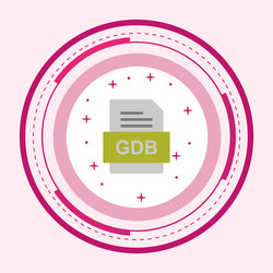 gdb file document icon vector image