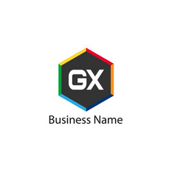 Initial letter gx logo template design vector