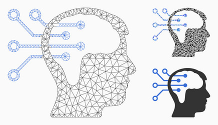 Neural interface circuit mesh wire frame vector