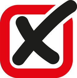 check icon checkmark and checkbox no voting vector image