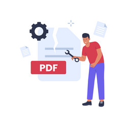 Pdf repair concept vector