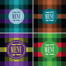 set of menu card designs vector