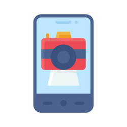 Camera app icon mobile application vector