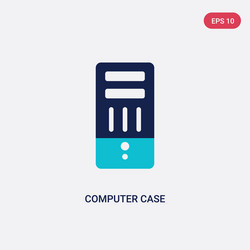 two color computer case icon from hardware vector