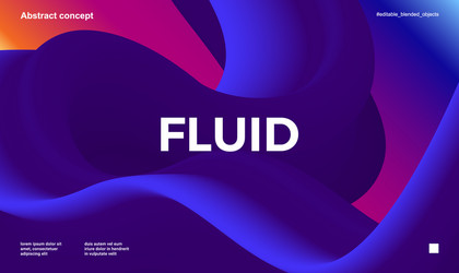 Abstract design template with 3d flow shapes vector