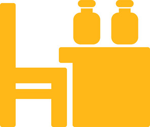 apothecary table icon vector