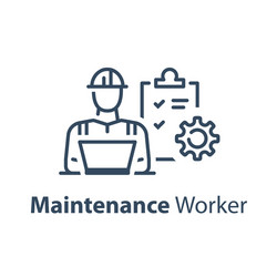 civil engineer behind notebook check list vector image