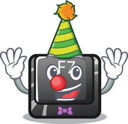 clown button f7 isolated in character vector image