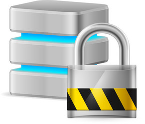 computer database icon off on white background vector image