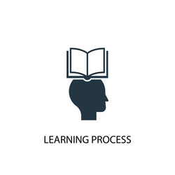 learning process icon simple element vector image